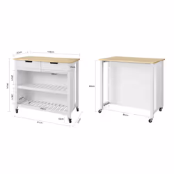 SoBuy FKW74-WN carrello di servizio ristoro - Vista aggiuntiva 6