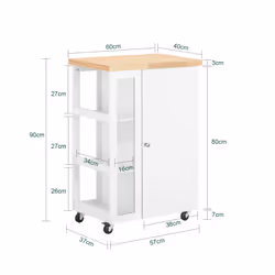 SoBuy FKW75-WN carrello di servizio ristoro - Vista aggiuntiva 4