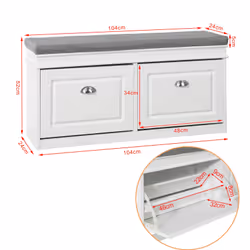 SoBuy FSR64-W scarpiera Aperto - Vista aggiuntiva 5