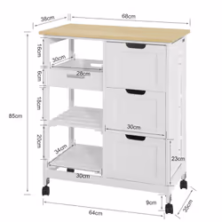 SoBuy FKW79-W carrello di servizio ristoro - Vista aggiuntiva 5