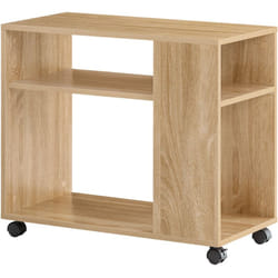 Sobuy - FBT34-N,Tavolino basso da salotto con ruote,Mobile multiuso