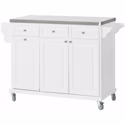 Key Products Features: Materiale: Struttura in Pino+MDF(level: E1) e piano in acciaio inossidabile Portata fino a 50 kg, peso ...