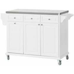 Carrello da cucina, credenza, Mobiletto ad angolo Bianco FKW33-W - Sobuy