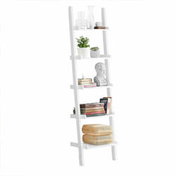 Scaffale a scala,Librerie, Scaffale da angolo Bianco FRG17-W - Sobuy
