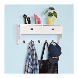 Key Products Features: Colore: Bianco, Materiale: (MDF) e metallo, lunghezza:60 cm profondità: 14 cm Peso: 5.5 kg, Carico mas ...