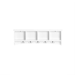 Sobuy - Portachiavi da parete Appendichiavi Appendiabiti Mensola da bagno L72cm Bianco FRG48-L-W