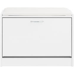 Sobuy - Scarpiera Panca Scarpiera Portascarpe Con Seduta Bianco Profondità30cm FSR16-W