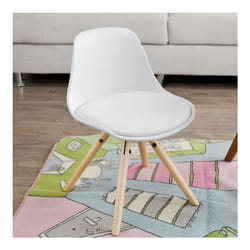 Sobuy - Sedia per bambini,Stil sedia,in legno di faggio,bianco, FST46-W