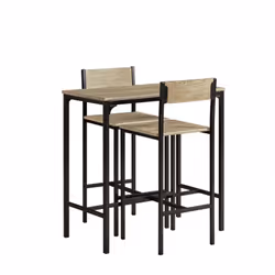 Key Products Features: Tavolo bar con 2 sgabelli, Peso: 20 kg Materiale: MDF/ Metallo Tavolo: L89*L45*A86.5cm/ Carico massimo ...