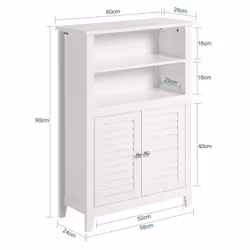 SoBuy BZR13-W armadietto di conservazione per bagno - Vista aggiuntiva 4