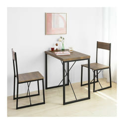 Set Tavolo da Pranzo con 2 sedie Tavolo e sedie Cucina Stile Vintage L80P50A75 cm, OGT19-N - Sobuy