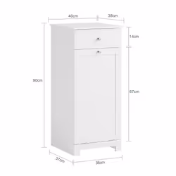 SoBuy BZR21-W armadietto di conservazione per bagno - Vista aggiuntiva 5