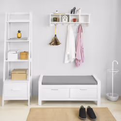 SoBuy FSR74-W scarpiera Aperto