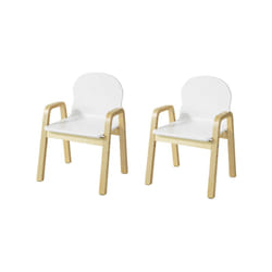 Set 2 sedie Bambini Sgabello Bambini Altezza del Sedile Regolabile: 23-27-31-35 cm in Legno massello di Betulla Classe E1 KMB24-WNX2 - Sobuy