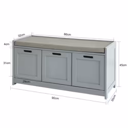 SoBuy FSR80-SG scarpiera Aperto - Vista aggiuntiva 4