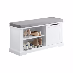 SoBuy FSR84-W, Aperto, Pannello di fibra a media densità (MDF), 800 mm, 450 mm, 300 mm, 1 pz