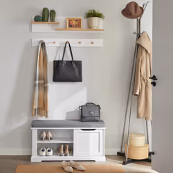 SoBuy FSR84-W scarpiera Aperto