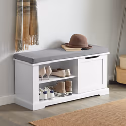SoBuy FSR84-W scarpiera Aperto
