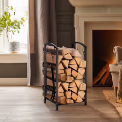 SoBuy SDA01-SCH carrello e supporto per legna