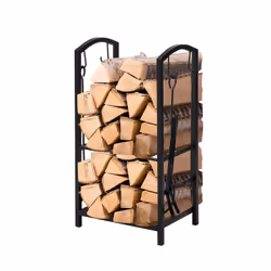 SoBuy SDA01-SCH carrello e supporto per legna