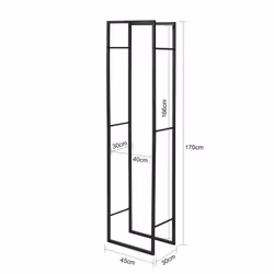 SoBuy SDA03-SCH carrello e supporto per legna