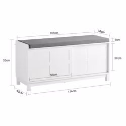 SoBuy FSR86-W scarpiera Aperto - Vista aggiuntiva 5