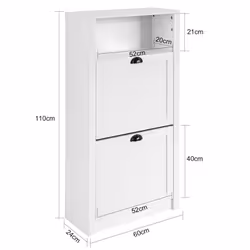 SoBuy FSR87-K-W scarpiera Aperto - Vista aggiuntiva 5