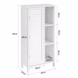 SoBuy BZR39-W armadietto di conservazione per bagno - Vista aggiuntiva 4