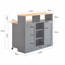 SoBuy FSB36-HG carrello di servizio ristoro - Vista aggiuntiva 5