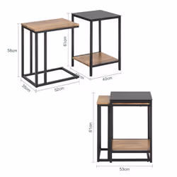 SoBuy FBT99-F tavolino da caffè, comodino e consolle da soggiorno - Vista aggiuntiva 4
