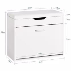 SoBuy FSR95-W scarpiera Aperto - Vista aggiuntiva 5