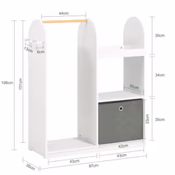 SoBuy KMB40-W scaffale per bambini Cassa - Vista aggiuntiva 4