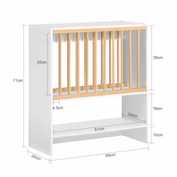 SoBuy KCR09-W scaffale MDF - Vista aggiuntiva 4