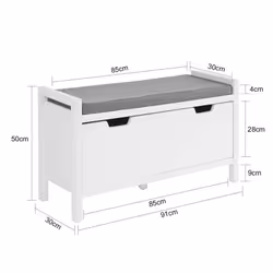 SoBuy FSR97-W scarpiera Aperto - Vista aggiuntiva 4