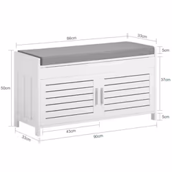 SoBuy FSR102-W scarpiera Aperto - Vista aggiuntiva 5