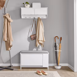 SoBuy FSR105-W scarpiera Aperto