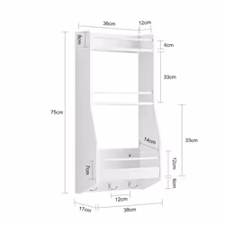 SoBuy KCR12-W scaffale MDF - Vista aggiuntiva 5