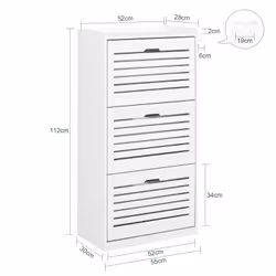 SoBuy FSR108-W scarpiera Aperto - Vista aggiuntiva 4