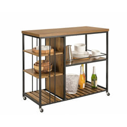 Sobuy - Carrello da portata con 5 ripiani Carrello laterale Carrello da cucina ripiano per microonde 110x45x92cm SVW18-F