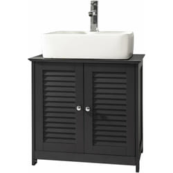 Sobuy - Mobiletto Bagno Cassettiera Bagno Armadietto Bagno Mobile Sottolavabo per Bagno Grigio FRG237-DG