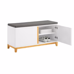 SoBuy FSR117-W, Aperto, Pannello di fibra a media densità (MDF), 900 mm, 460 mm, 340 mm, 1 pz