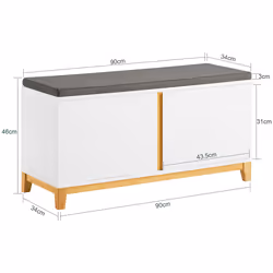 SoBuy FSR117-W scarpiera Aperto - Vista aggiuntiva 4