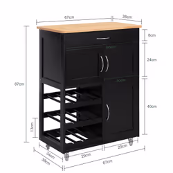SoBuy FKW45-SCH carrello di servizio ristoro - Vista aggiuntiva 4