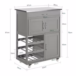 SoBuy FKW45-HG carrello di servizio ristoro - Vista aggiuntiva 4