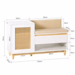 SoBuy FSR128-W scarpiera Aperto - Vista aggiuntiva 4