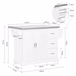 SoBuy FKW41-ST carrello di servizio ristoro - Vista aggiuntiva 5