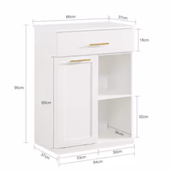 SoBuy BZR66-W armadietto di conservazione per bagno