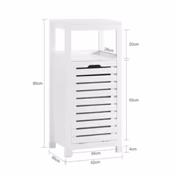 SoBuy BZR67-W armadietto di conservazione per bagno - Vista aggiuntiva 4
