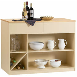 Sobuy - Moderna Isola cucina Credenza cucina in Legno Tavolo da cucina ad isola 120x60x90cm KNL04-MI