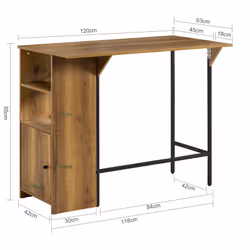 SoBuy FWT98-PF tavolo da cucina e sala da pranzo - Vista aggiuntiva 5